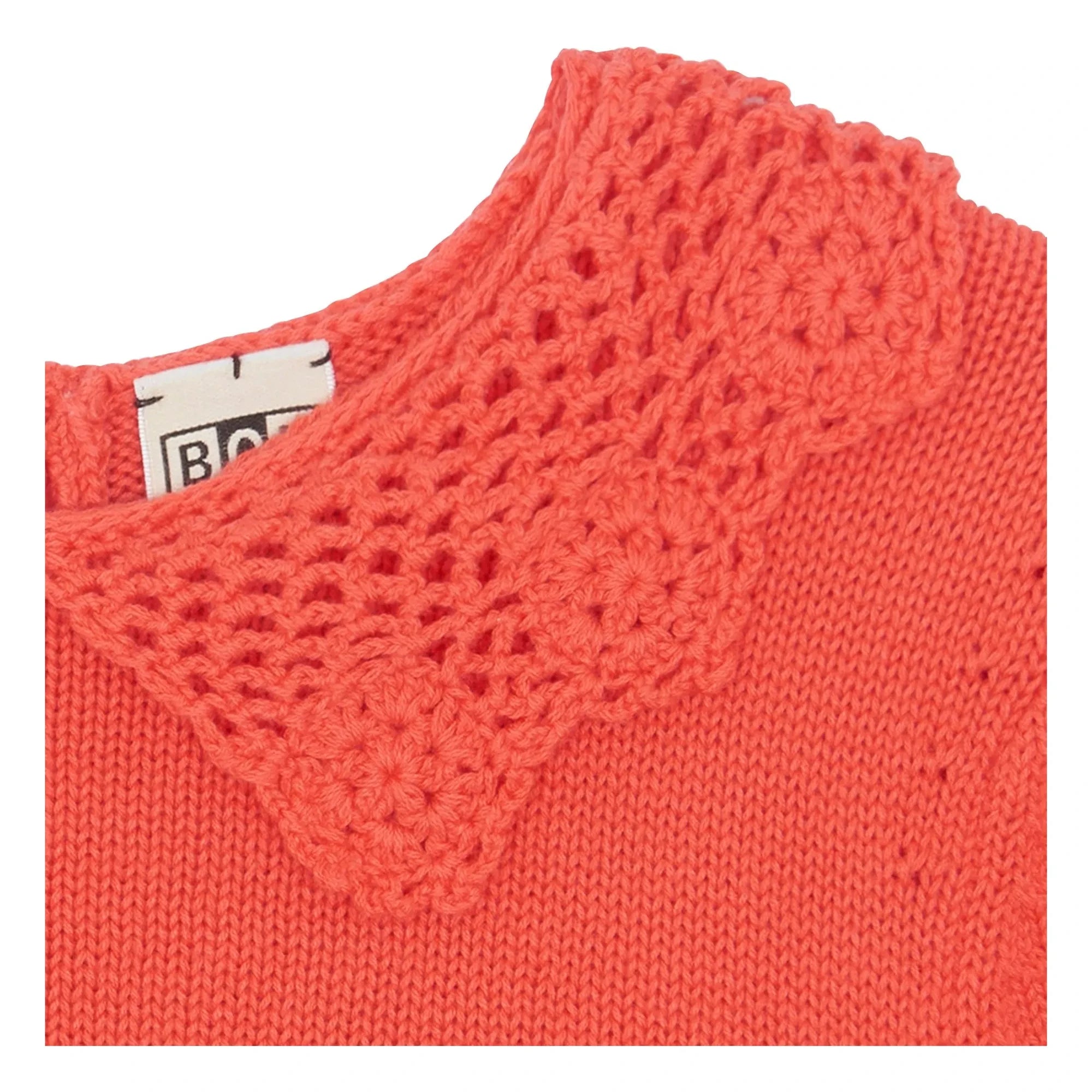 Bonton - Niko Short-Sleeve Claudine Collar Sweater | Red