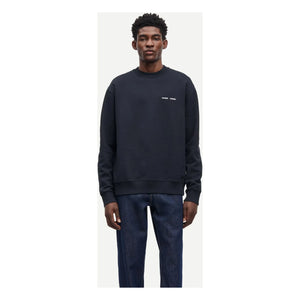 Samsoe Samsoe - Norsbro Organic Cotton Round Neck Sweatshirt | Dark Blue