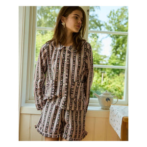 SISSEL EDELBO - Nuvena Çizgili Pijama | Siyah