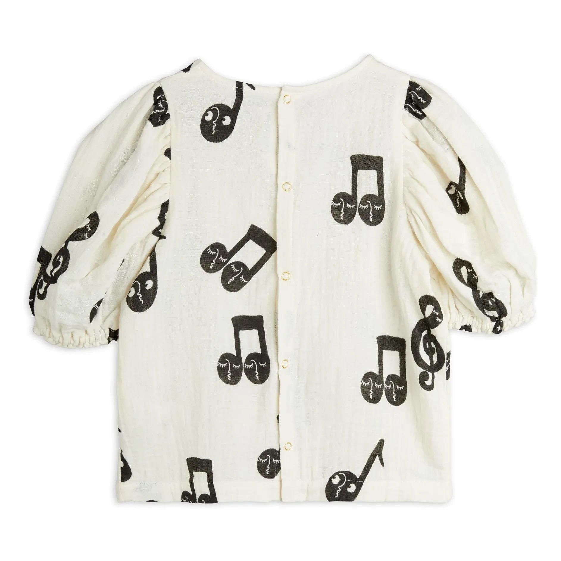 Mini Rodini - Blouse Notes Organik pamuklu müslin | Beyaz
