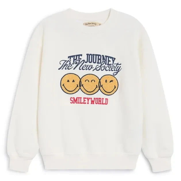 the new society - Smiley Sweatshirt | Beyaz