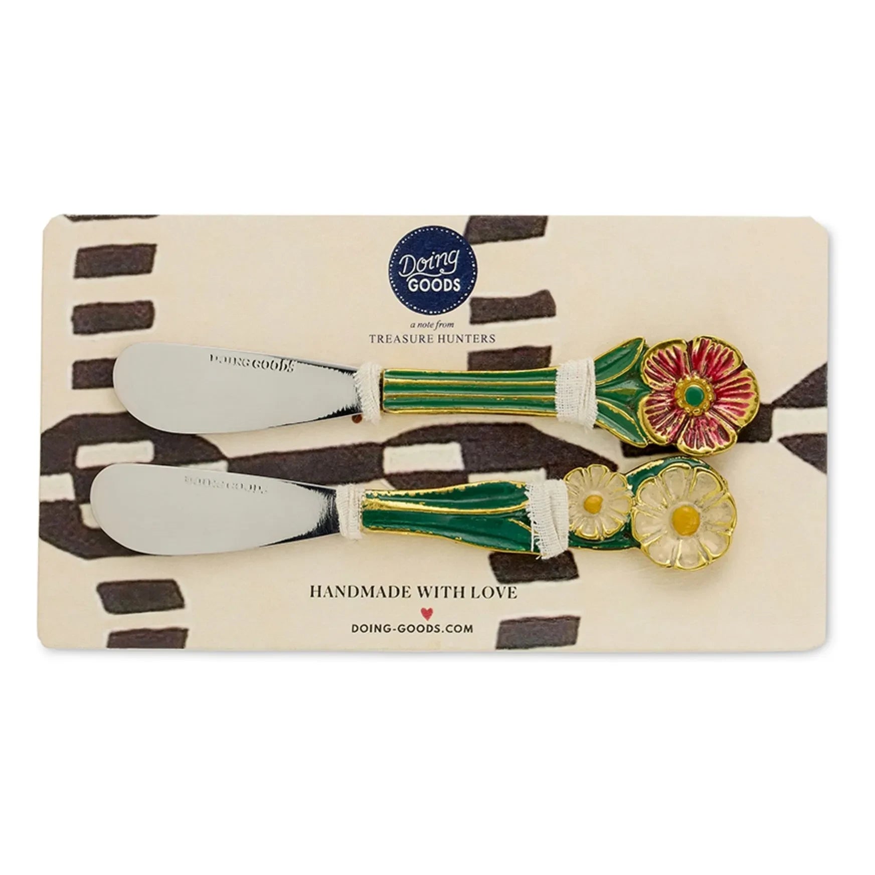 Doing Goods - Posy Butter Knife Set | Green