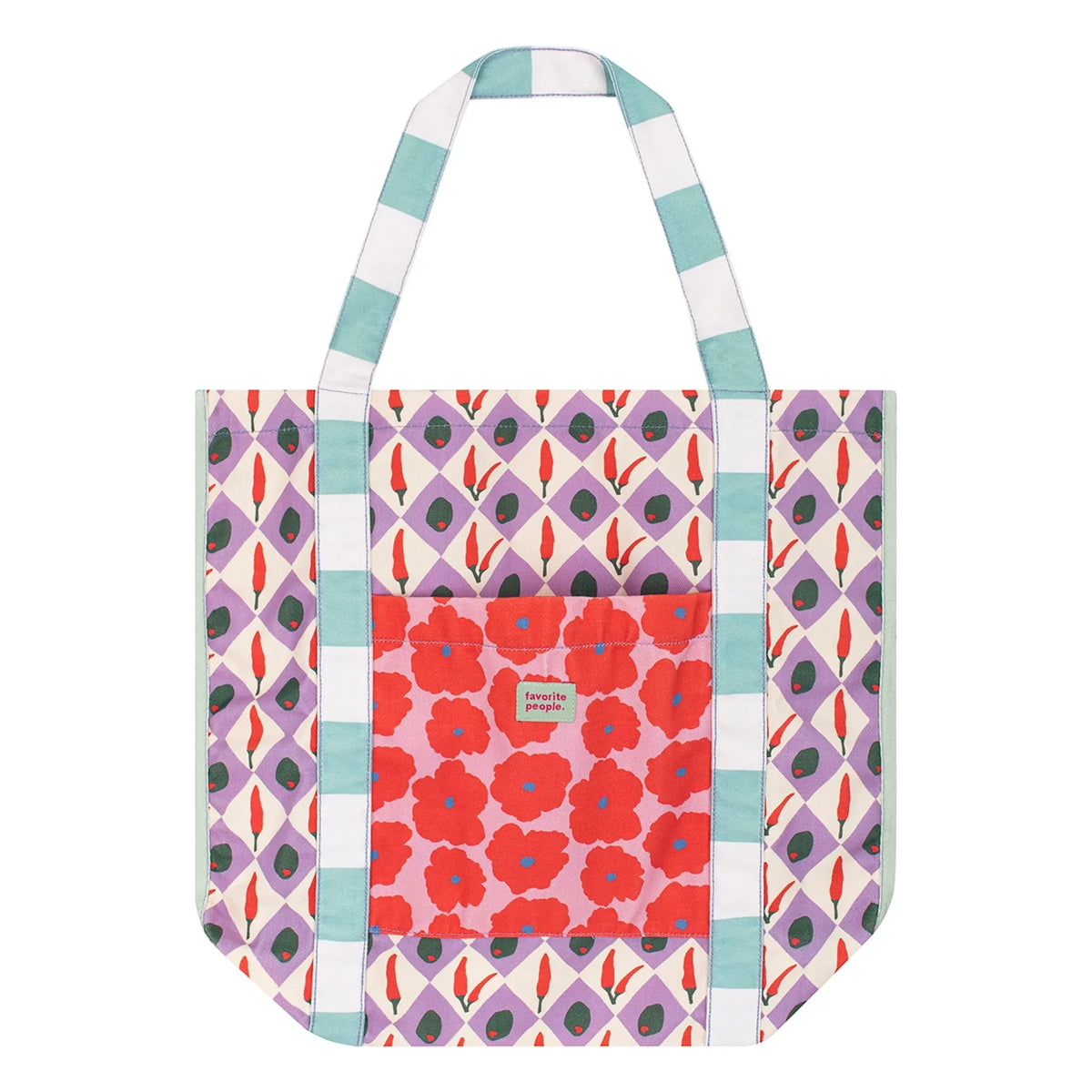 Favorite People - Tote Bag Formaggio Fleuri | Purple
