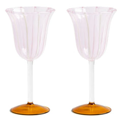 &Klevering - Home Wine Glasses - 2-Piece Set | Pink