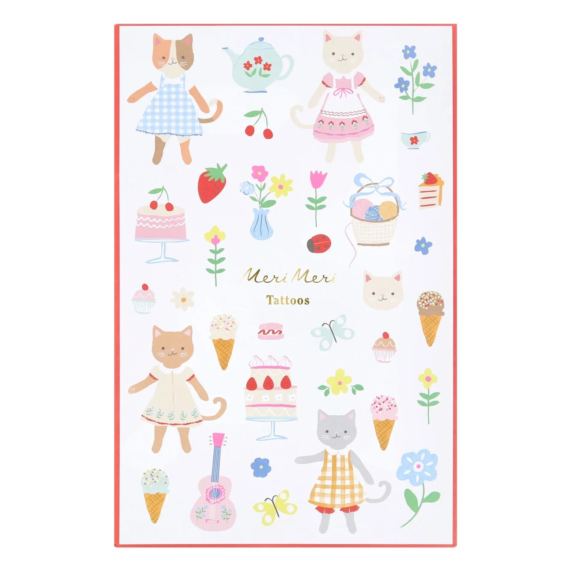 Meri Meri - Temporary Tattoos Cat Club