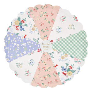 Meri Meri - Patchwork tabaklar - 8'li Set
