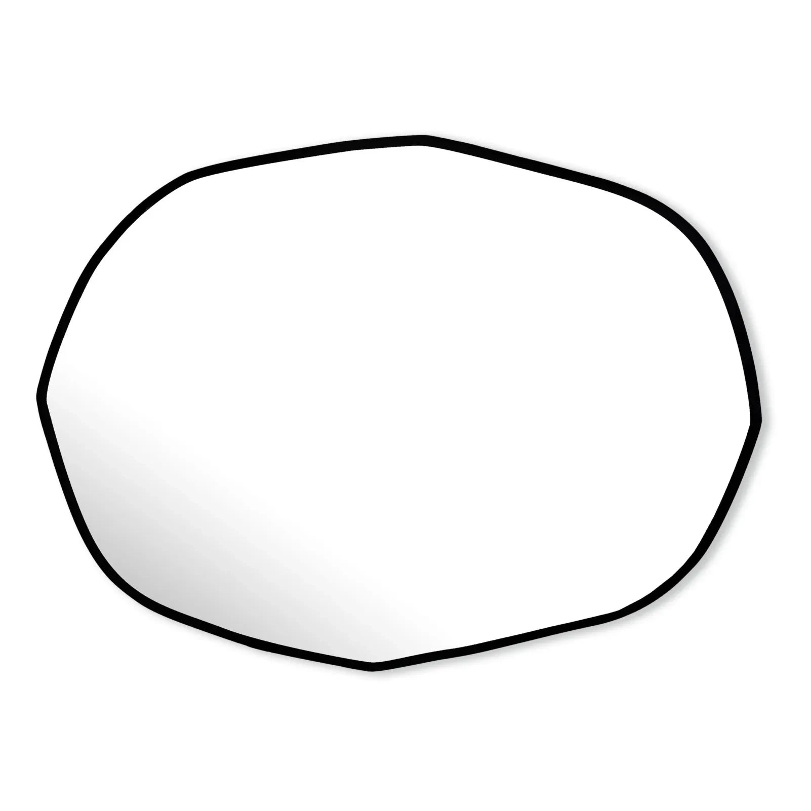 M Nuance - Extra Flat Black Contour Mirror with Pahlá Frame - Asymmetric 66 x 85 cm | Black