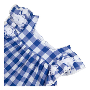 Tartine et Chocolat - Muslin Ruffled Dress | Royal Blue