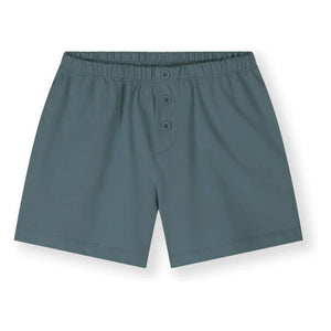 Gray Label - Organic Cotton Buttoned Shorts | Peacock Blue