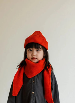 Hvid - Fonzie Merino Wool Beanie | Red