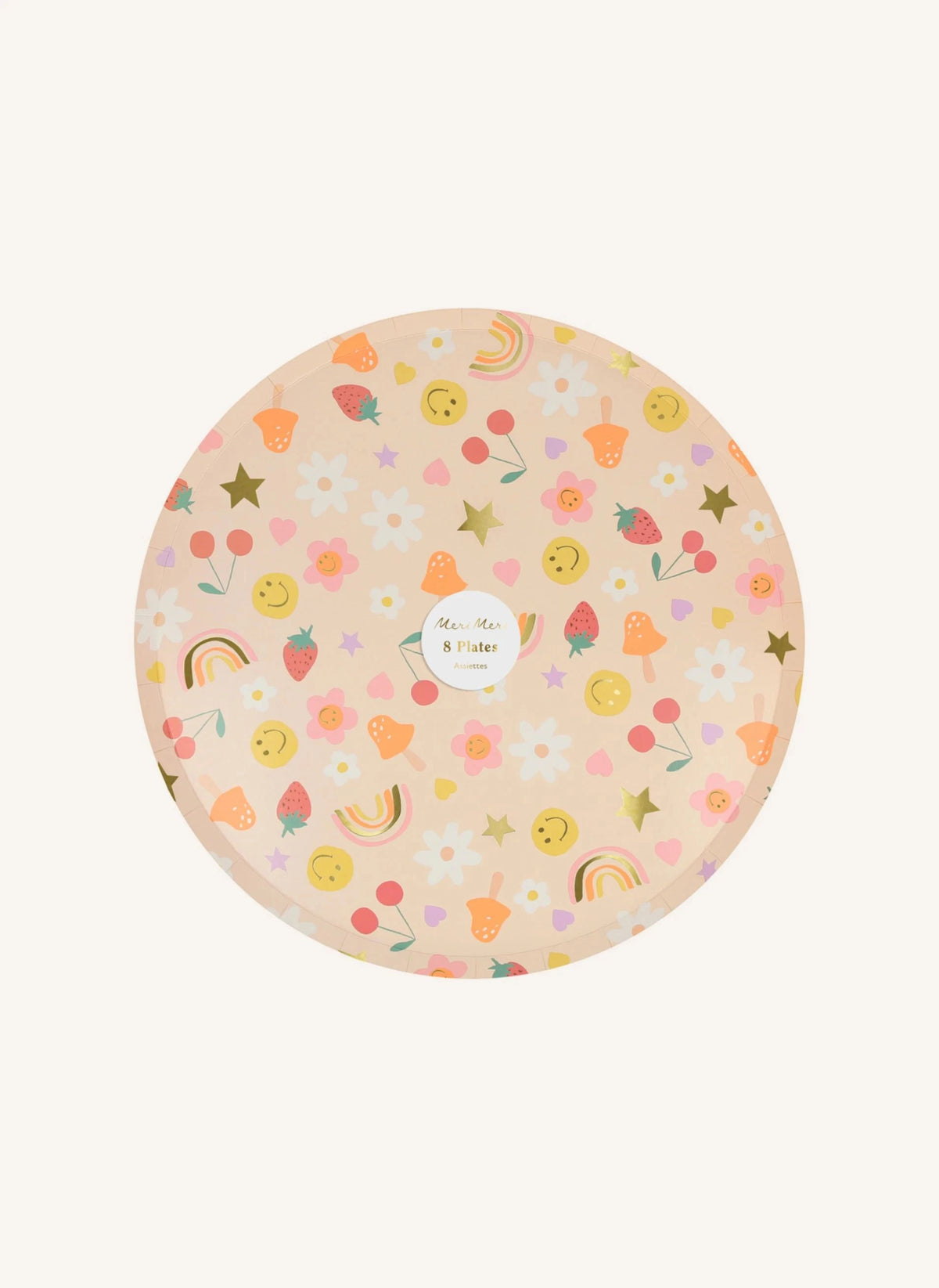 Meri Meri - Happy Icons large plates - set of 8