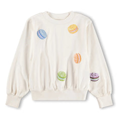 Molo - Sweat Marge Macarons Organik Pamuk | Beyaz