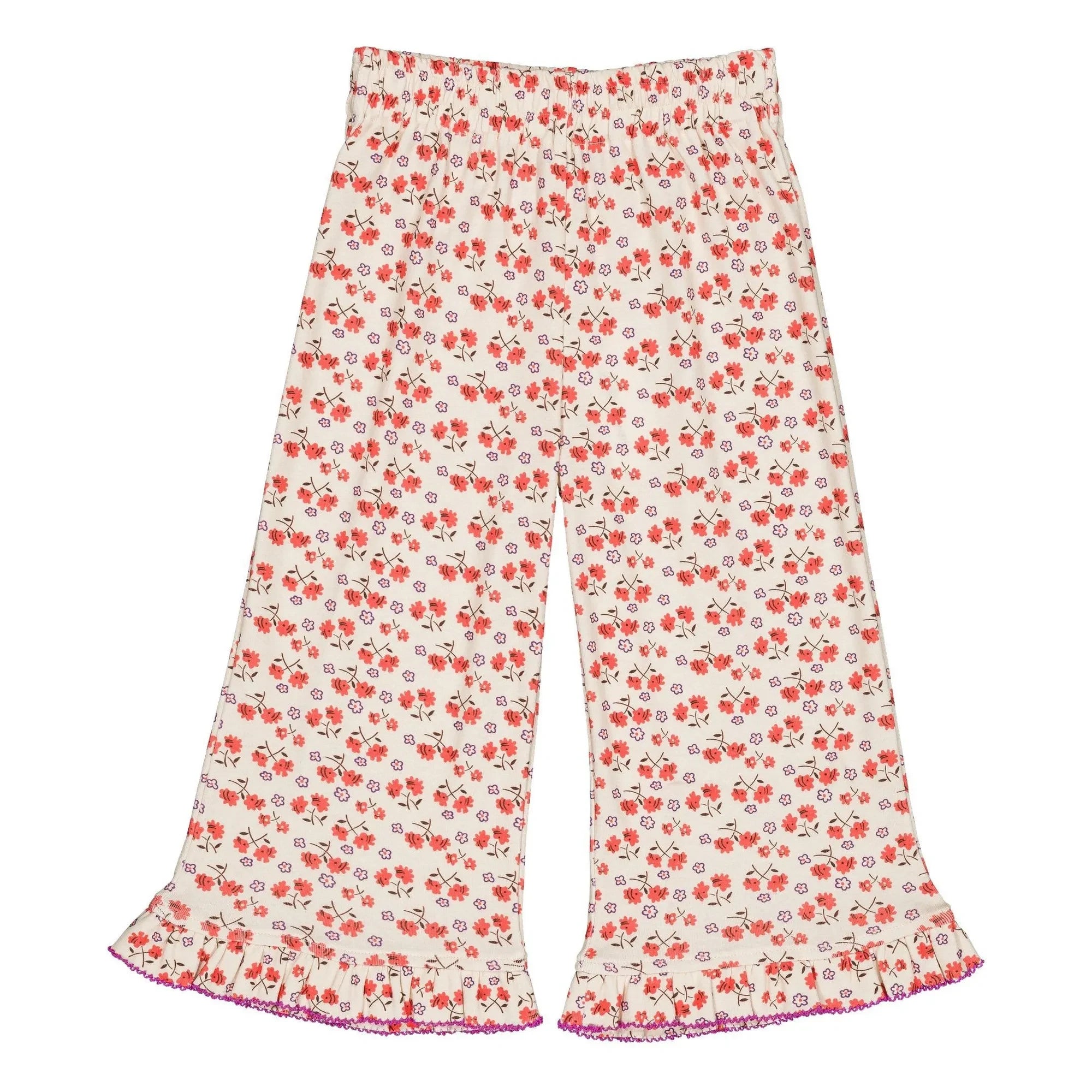 Hello Simone - Malikette Organic Cotton Flower Pants | White