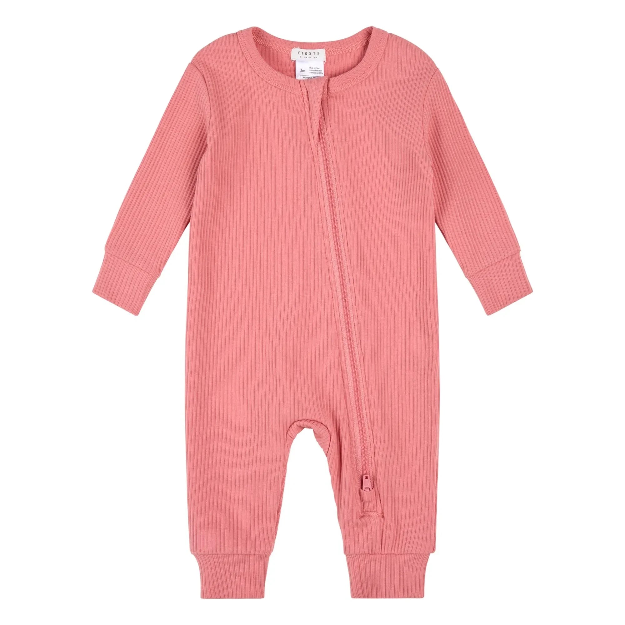 Petit Lem - Organik pamuk ve modal nervürlü ayak kısmı olmayan pijama | Pembe