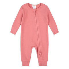 Petit Lem - Organik pamuk ve modal nervürlü ayak kısmı olmayan pijama | Pembe