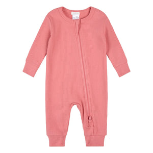 Petit Lem - Organik pamuk ve modal nervürlü ayak kısmı olmayan pijama | Pembe