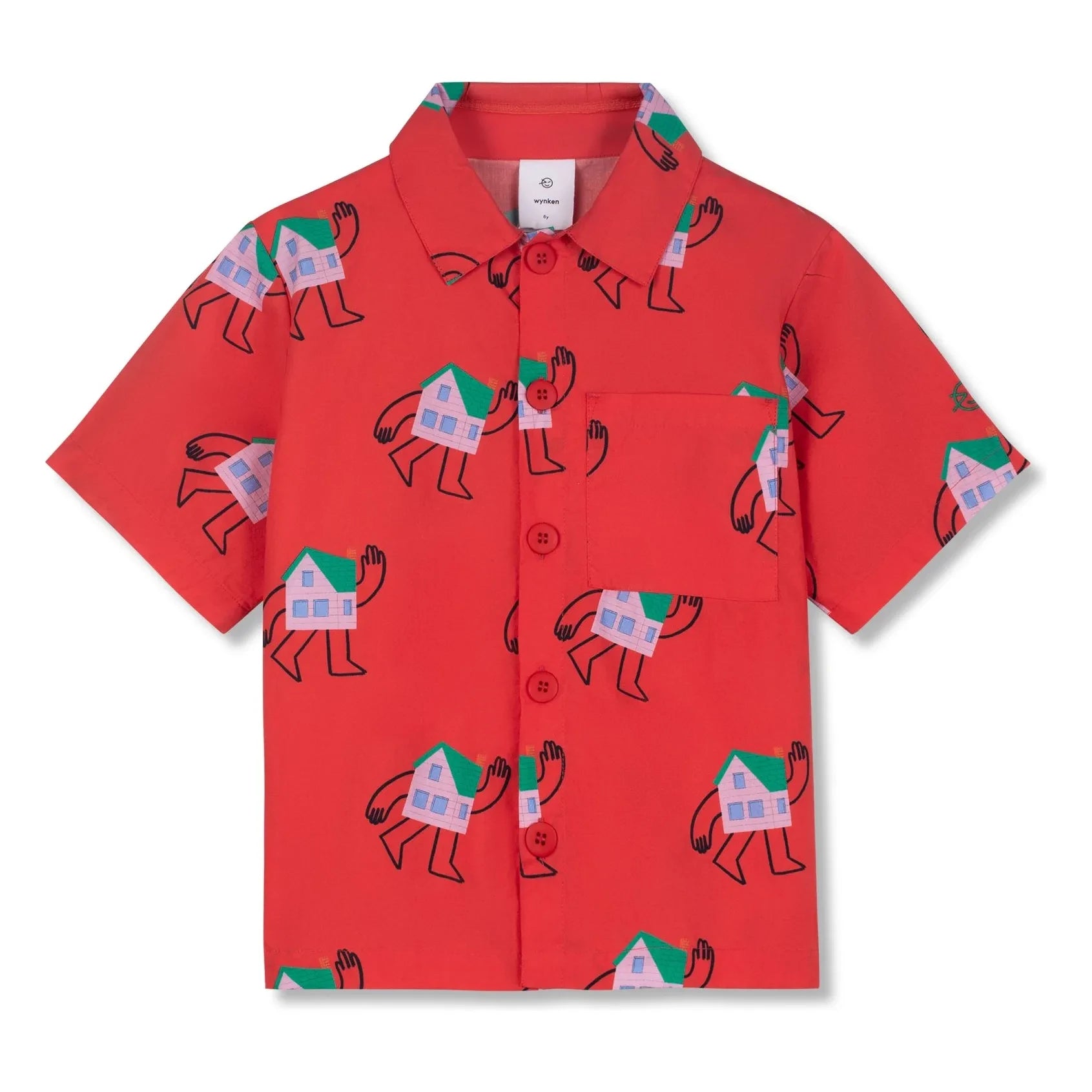 Wynken - Shirt Houses | Red