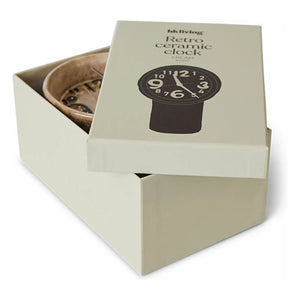 HKliving - Retro Ceramic Clock | Cream
