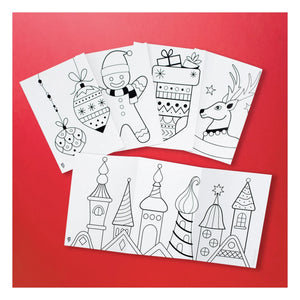 Superpetit - Christmas Patterned 4-Piece Window Crayon Set