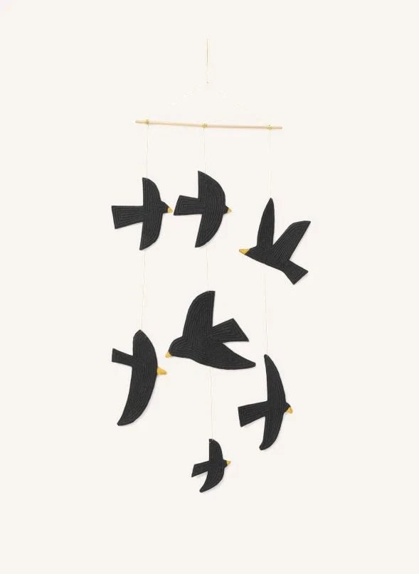 Muskhane - Felt Birdy Mobile | Black