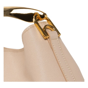 Elleme - Mini Boomerang Çanta Caviar Deri | Nude