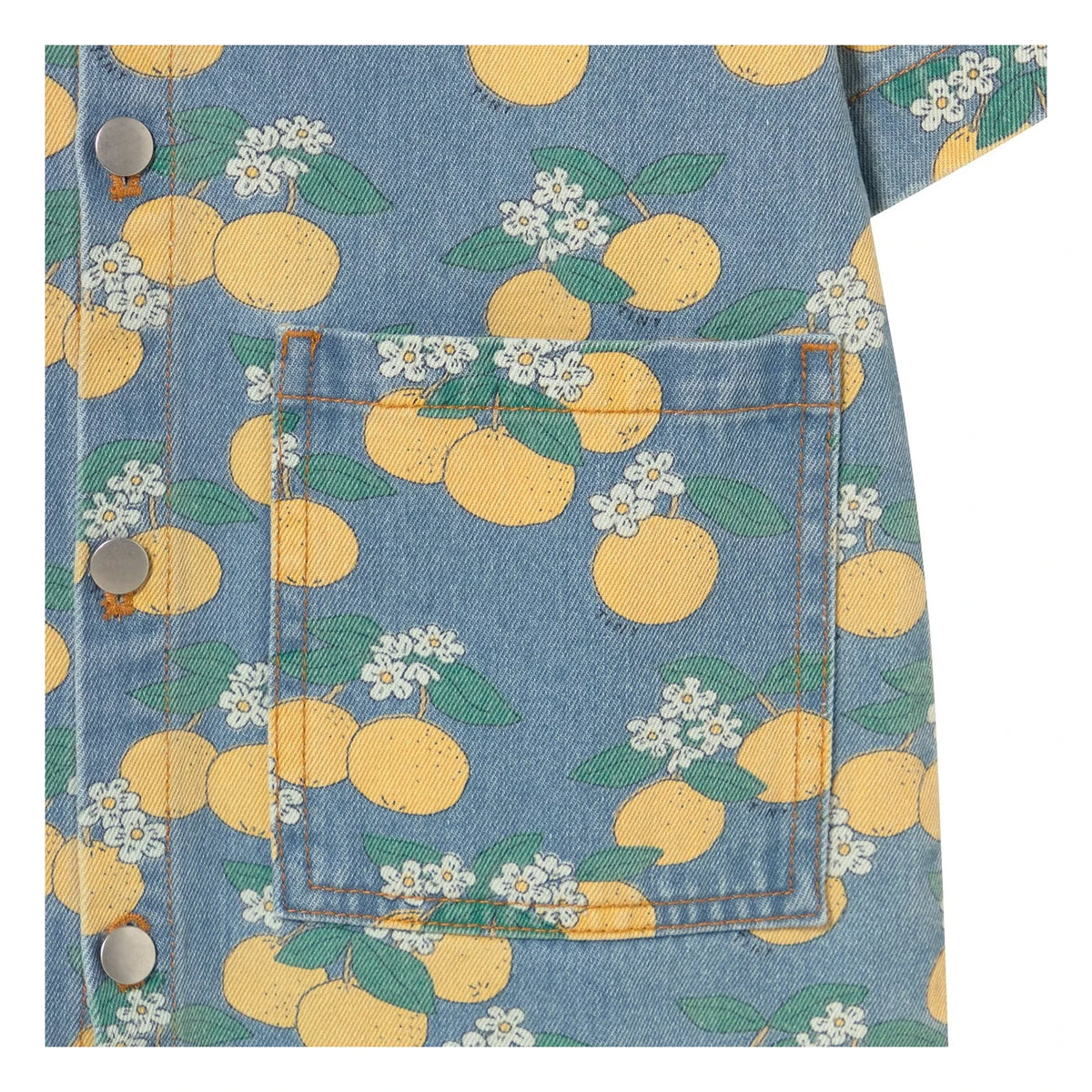 Tinycottons - Orange Denim Dress | Blue