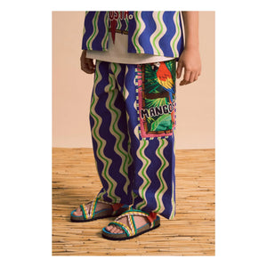 Maison Mangostan - Wave Parrot Shirt | Blue