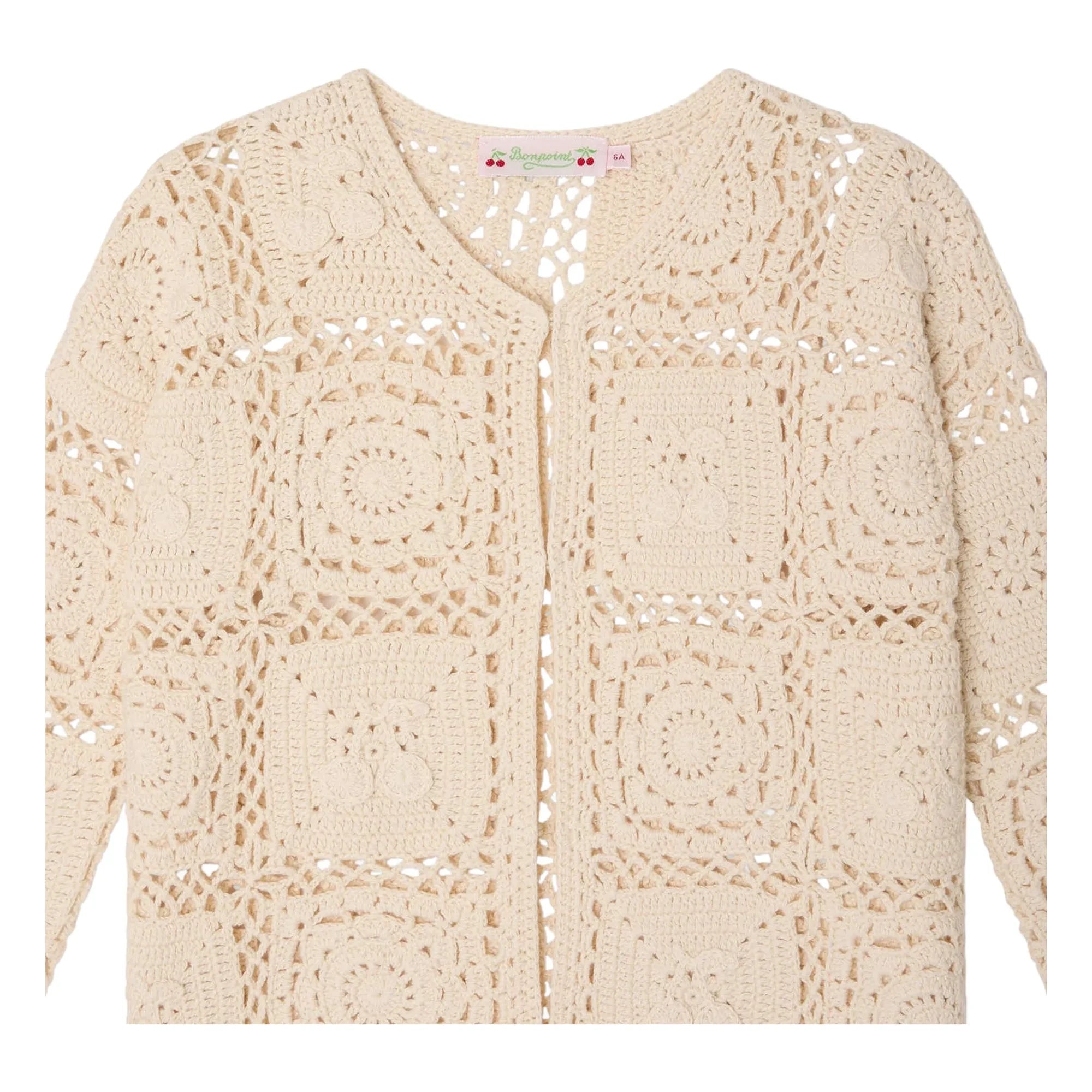Bonpoint - Léa-Marie Crochet Cardigan | Ivory