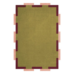 Layered - Wool Rug Fregio, Tekla Evelina Severin | Olive