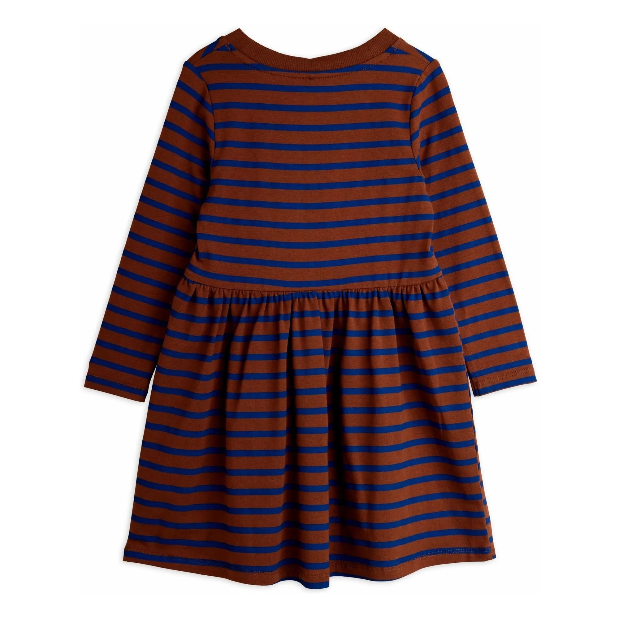Mini Rodini - Organic Cotton Bird Dress | Brown