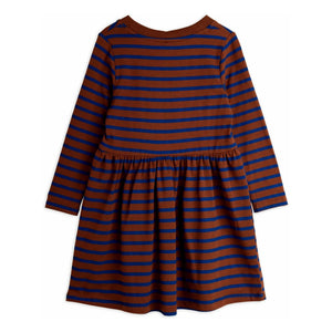 Mini Rodini - Organic Cotton Bird Dress | Brown