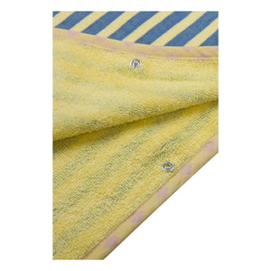 Jera Mini - Striped Terry Poncho | Light Yellow