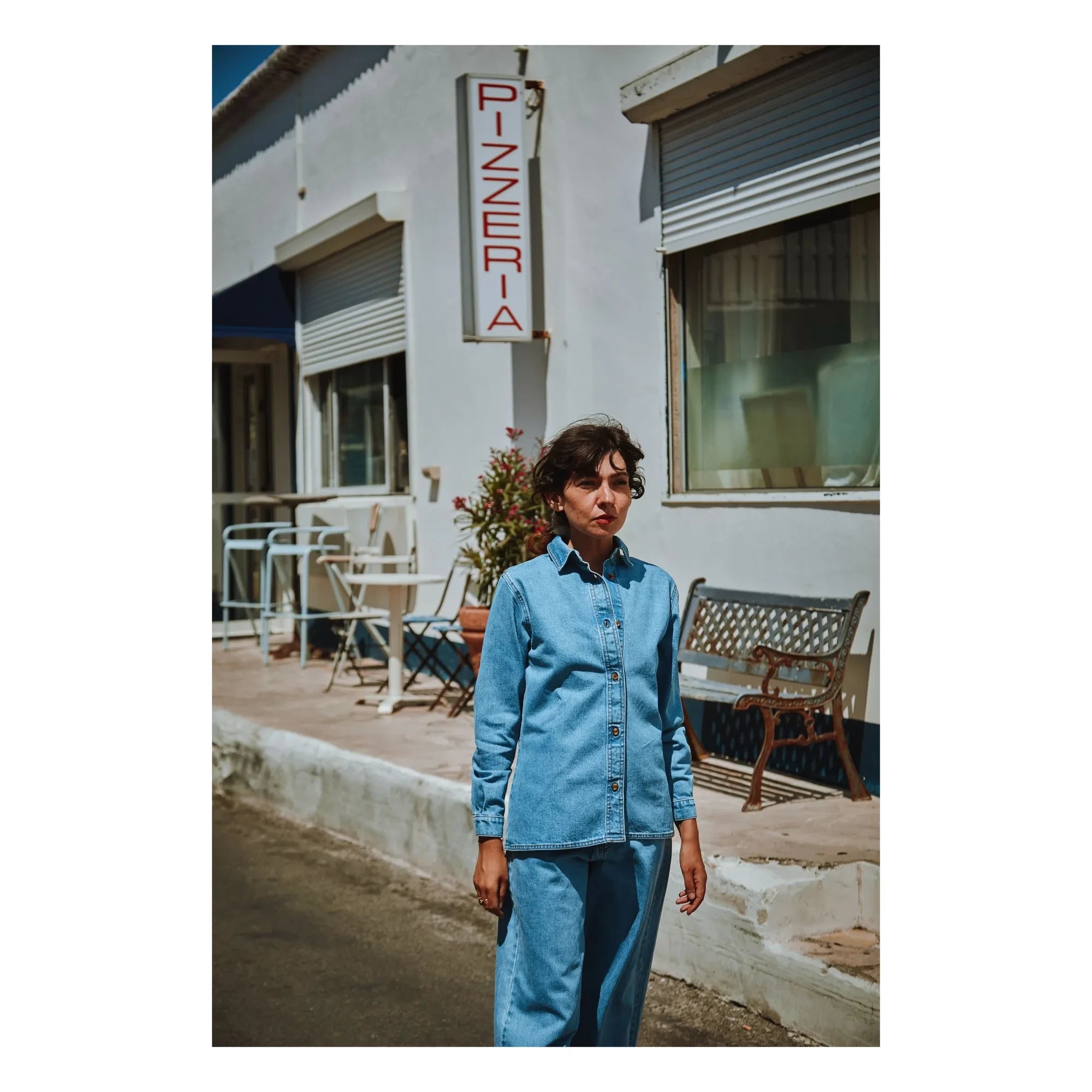 Poudre Organic - Capucine Denim Shirt - Women's Collection | Light Blue