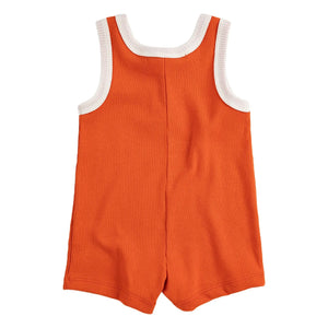 Bobo Choses - Organic Cotton Bird Ribbed Overall | Orange