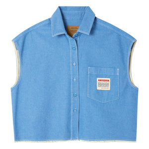 American Vintage - Pusway Pamuk Kolsuz Ceket | Mavi
