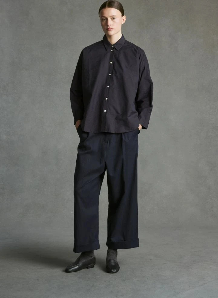 Hod - Mariano Pleated Trousers | Navy