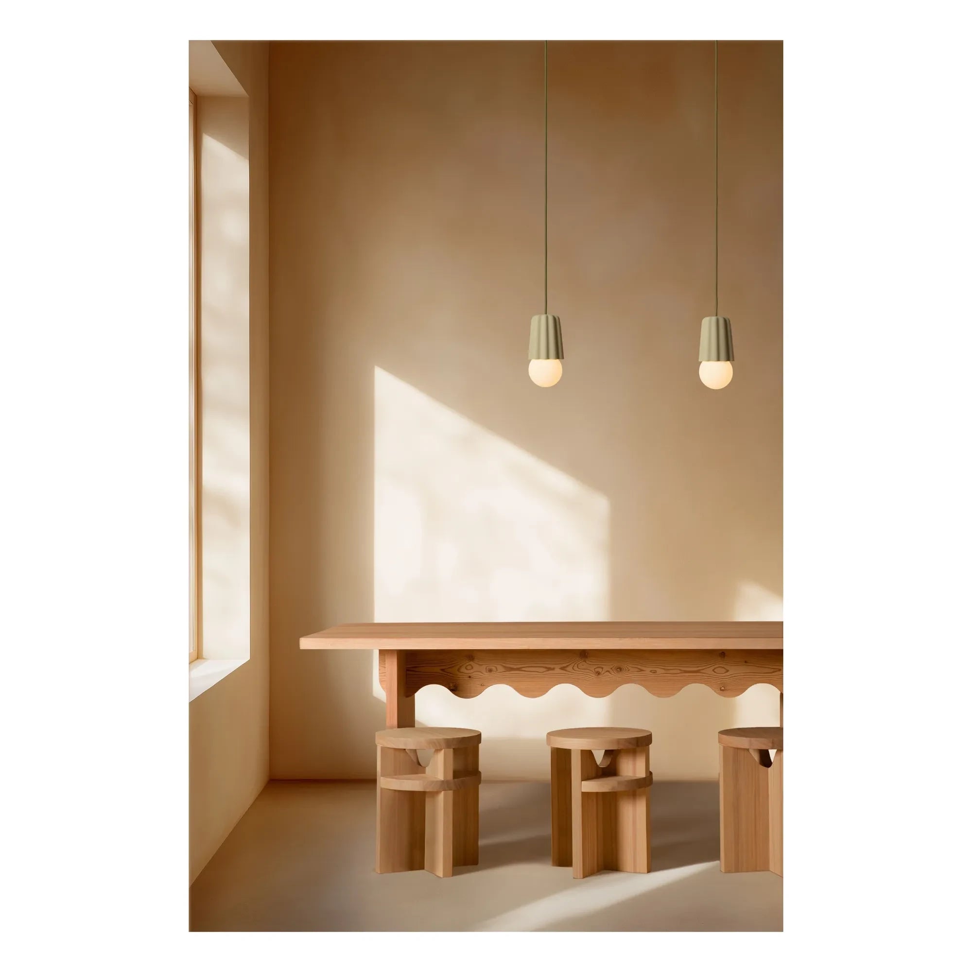 Schneid Studio - Plaster Ceramic Pendant Lamp | Pistachio Green