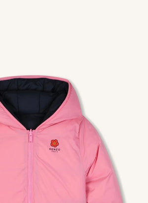 Kenzo - Flower Çift Taraflı Kaz Tüyü Mont | Candy pink