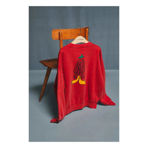 Bobo Choses - Hidden Monster organic cotton sweatshirt | Red