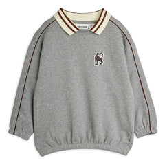 Mini Rodini - Panther organik pamuklu sweatshirt | Gri melanj