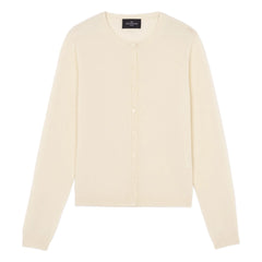 Bompard - Cream Buttoned Cashmere Sleeve Cardigan