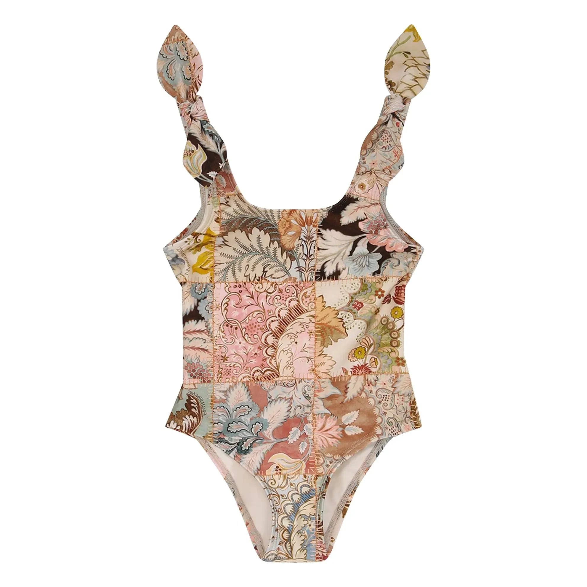 Zimmermann - Gün Işığı Patchwork Çiçekli Mayo | Açık Pembe