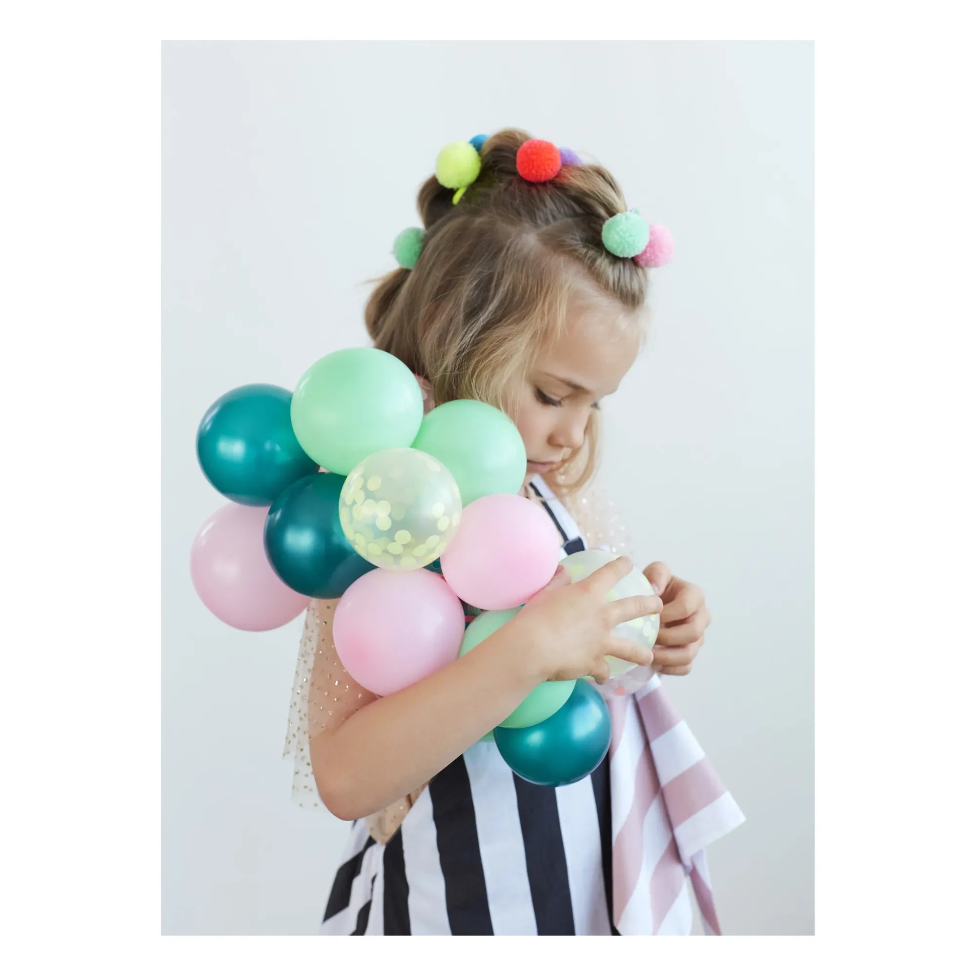 Meri Meri - Pom-pom Hair Ties Set - 6 Pieces