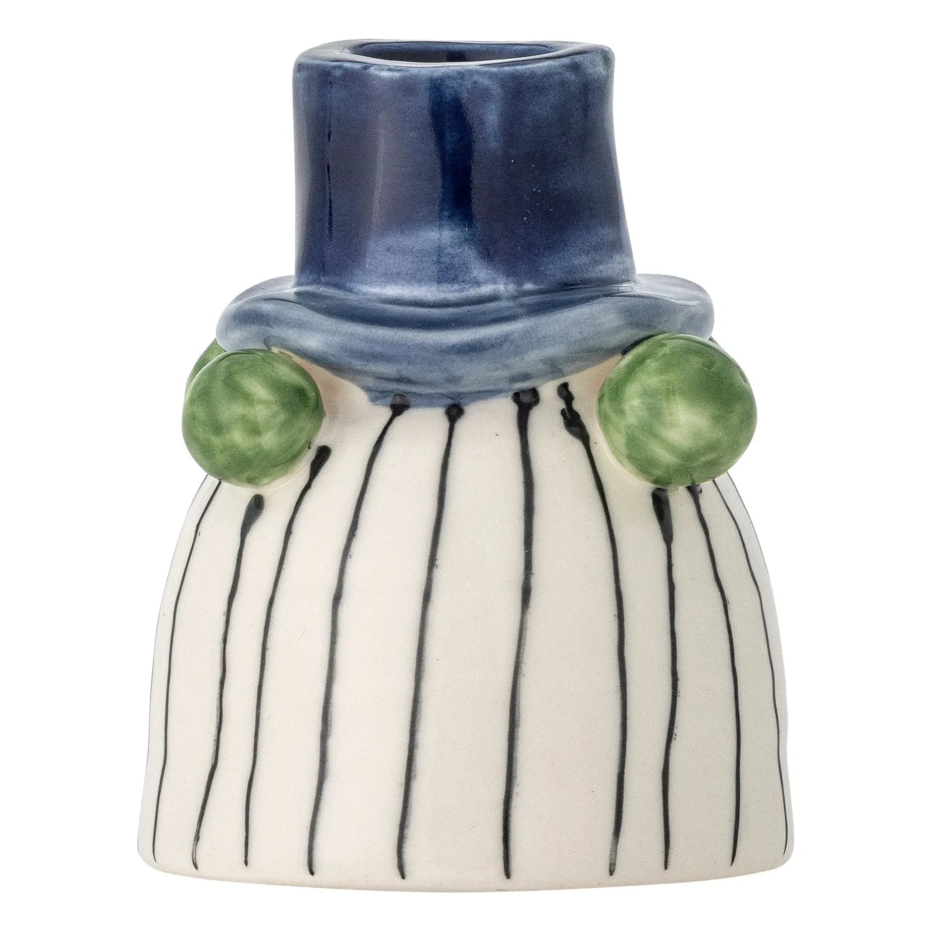 Bloomingville - Tacana Stone Ceramic Candle Holder | Blue