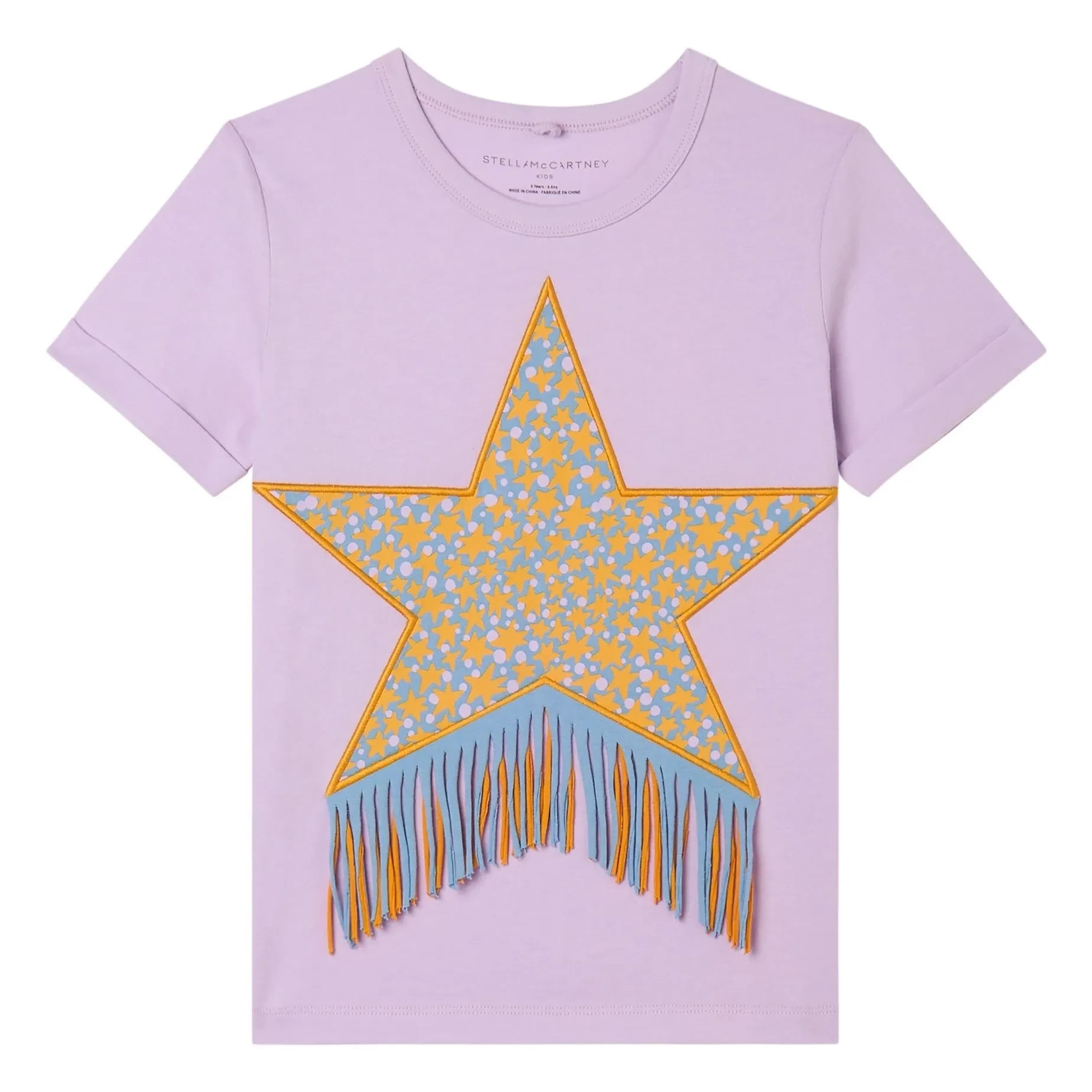 Stella McCartney Kids - Etoile Fringed T-shirt | Mauve
