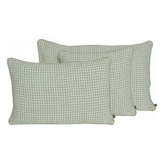 Haomy - Piana II Striped Linen Pillowcase | Almond Green