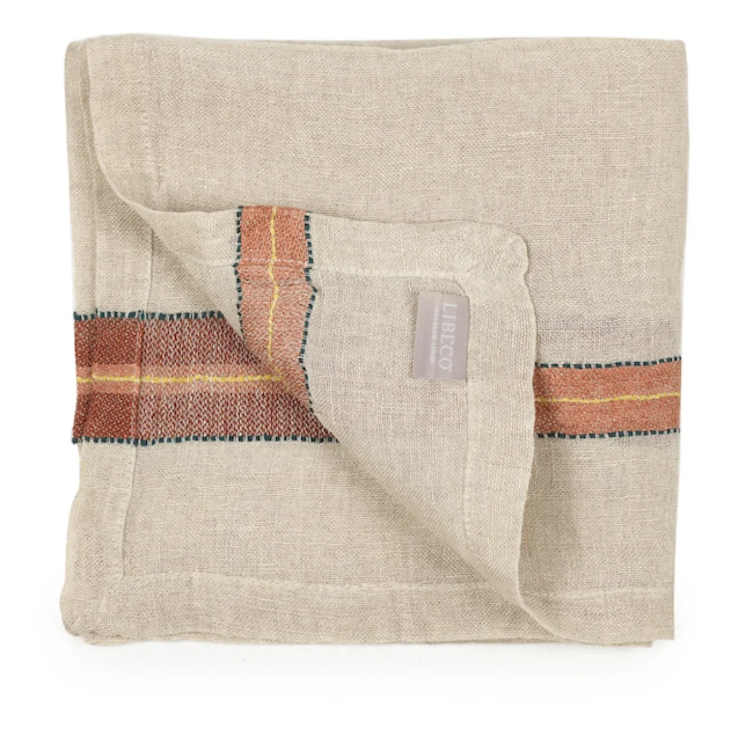 Libeco - Striped Tablecloth | Terracotta Red