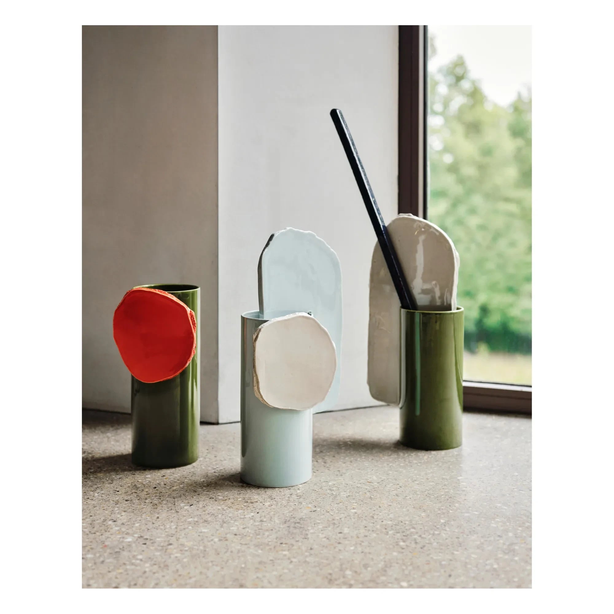 Vitra - Découpage Disc Vase - Ronan & Erwan Bouroullec | Dark Green