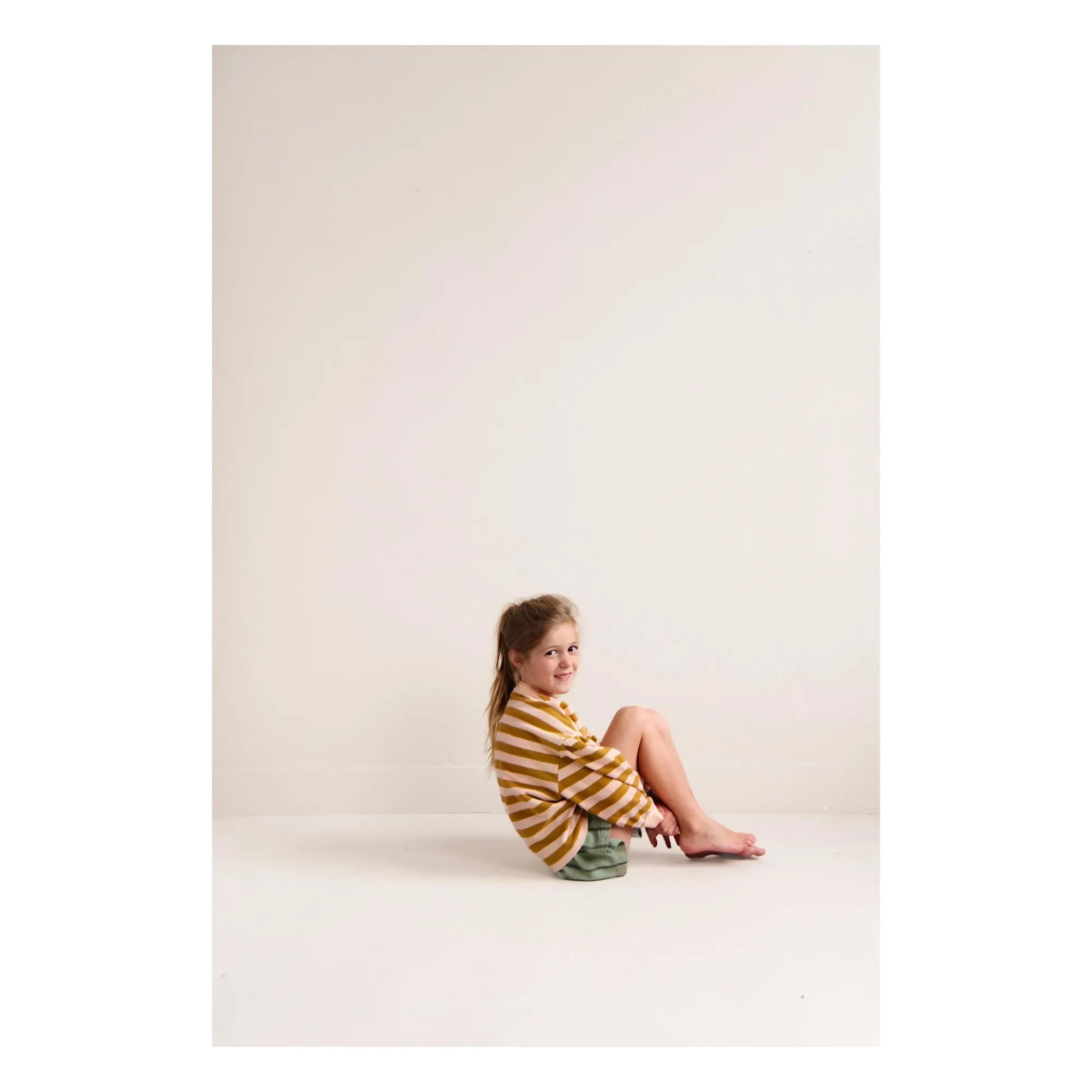 Jenest - Millie striped organic cotton sweatshirt | Mustard
