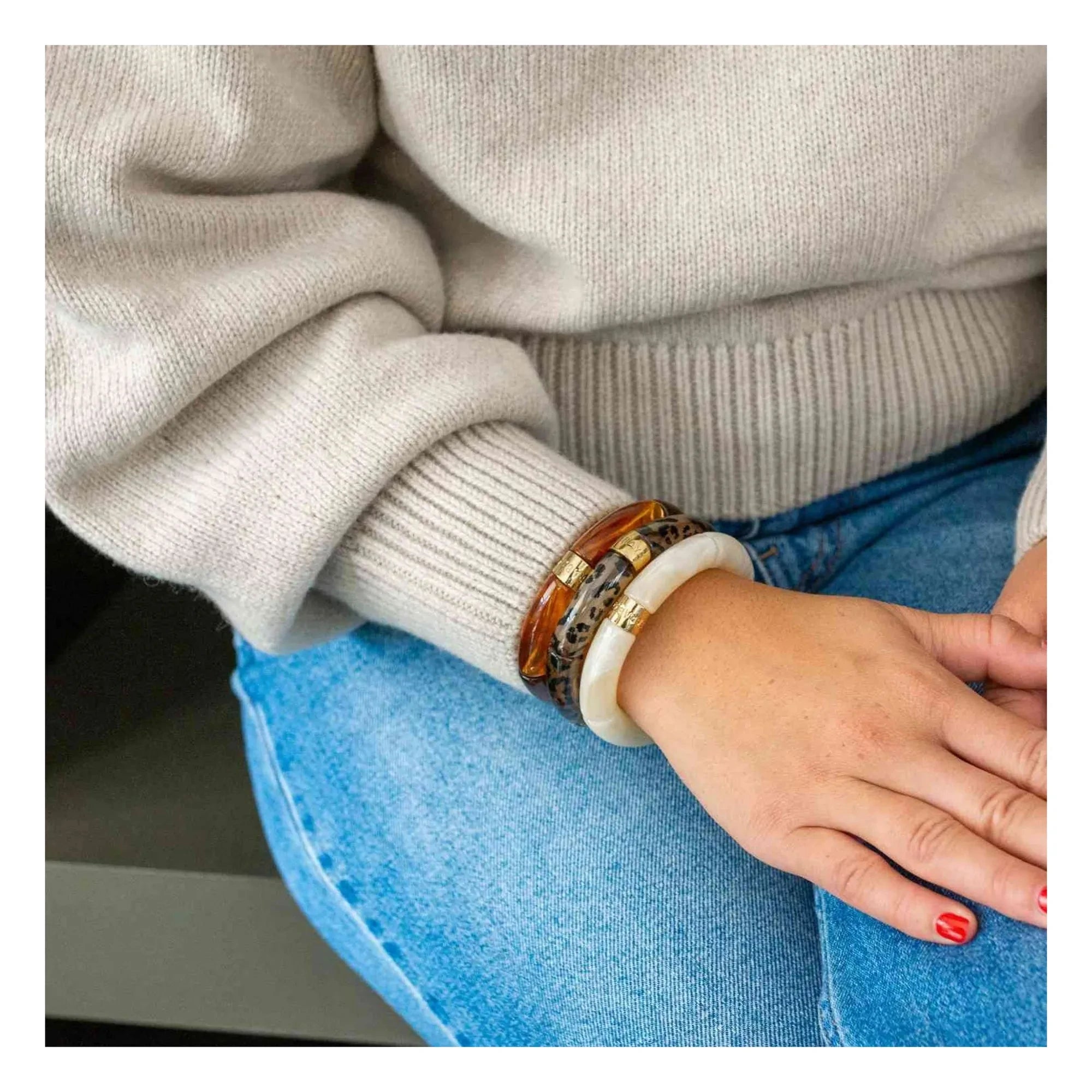 Parabaya - Feli Mono 1 Bracelet | Taupe Brown